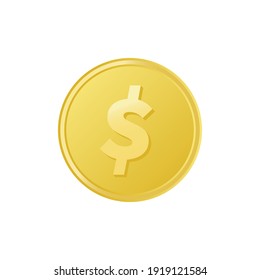 Gold Coin, Dollar Coin, Cryptocurrency, Crypto Coin, Blockchain Technology Currency, Gold Crypto Coin, Vector Illustration Background