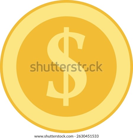 gold coin dollar penny vector
