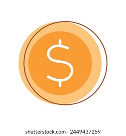 Gold Coin With Dollar Sign