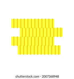 Gold coin finance currency money vector icon. Business golden coin illustration wealth symbol on yellow color isolated white. Success treasure dollar shiny rich. Gold investment market income award