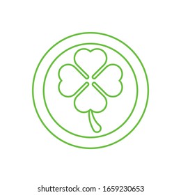 Gold Coin flat icon vector illustration. Coin icon design isolated on white background. St. Patricks Day vector illustration. St. Patrick's Day vector icon trendy flat symbol for website, app, UI.