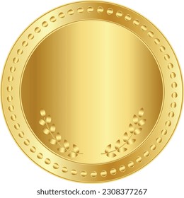 goldene Münze mit goldener Äste, die innen leer sind