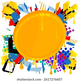 Gold Coin graffiti. Abstract modern street art decoration performed in urban painting style.