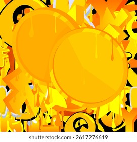 Gold Coin graffiti. Abstract modern street art decoration performed in urban painting style.