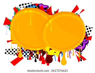 Gold Coin graffiti. Abstract modern street art decoration performed in urban painting style.