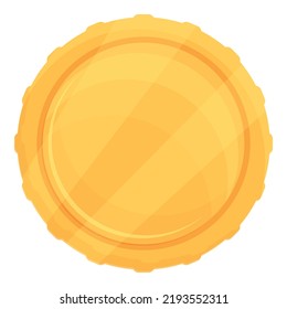 Gold coin icon cartoon vector. Golden stone. Miner treasure