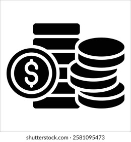 Gold Coin Icon Element For Design