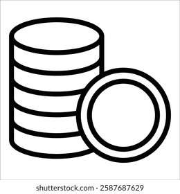 Gold Coin Icon Element For Design