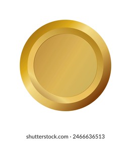 gold coin icon Isolated on white background