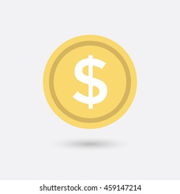 Gold coin icon. vector