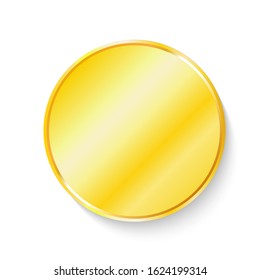 Gold coin icon. Vector illustration