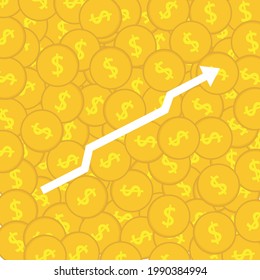 Gold Coin Illustration for Finance Graphic Design