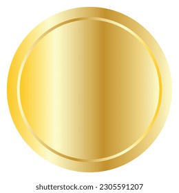 gold coin illustration isolated on white background