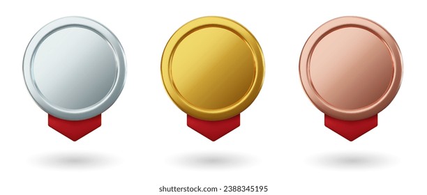 Gold coin. Isolated 3d objects in different angles. metallic  gradient. Symbol of gold and wealth. Free space for your text. Vector  illustration.