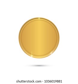 Gold coin isolated on a white background