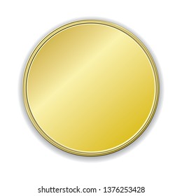 Gold coin isolated on a white background