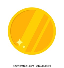 Gold Coin Logo Icon vector illustration flat Clipart