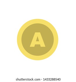 A Gold Coin Logo Vector Template