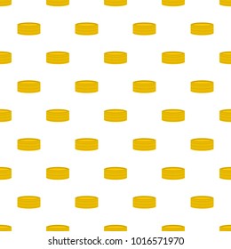 Gold coin pattern seamless in flat style for any design
