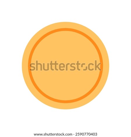 Gold coin payment. Cash coin representation. Money element, flat style, suitable for finance and economy concepts. Perfect for digital content and economic illustrations.