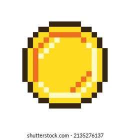 Gold Coin Pixel Vector Design Art Stock Vector (Royalty Free ...