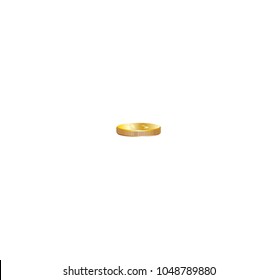 
Gold coin with sign B, vector