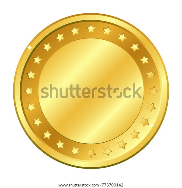 Gold Coin Stars Vector Illustration Isolated Stock Vector (Royalty Free ...