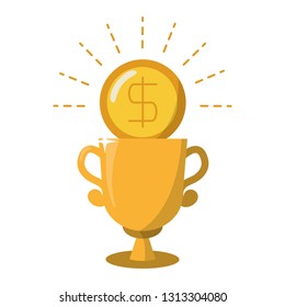 gold coin trophy prize