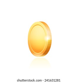 Gold coin. Vector