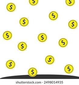 Gold Coin Vector Background Money 