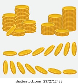 Gold Coin Vector for Bussiness