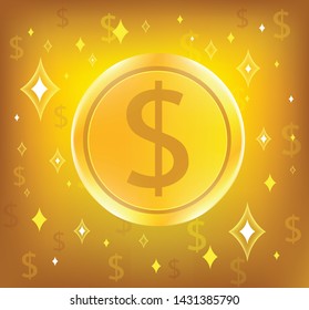 Gold  coin vector the concept are $, currency, dollar. You can use in your daily design, your own clip art artwork and your team project. 