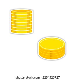 gold coin vector design on white background