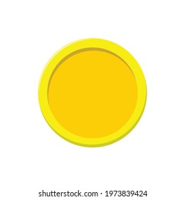 gold coin vector illustration. vector flat design. isolated white background.