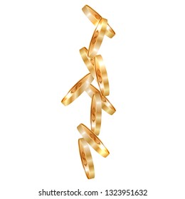 Gold coin vector illustration. Rain of coins.