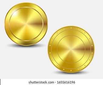 Gold coin vector illustration for various related tasks