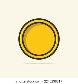 Gold coins in cartoon style vector illustration