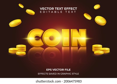 Gold Coins Drop With Editable Text Effect