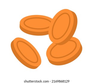 Gold coins icon. Vector illustration