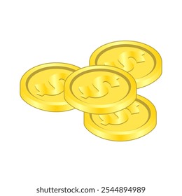 Gold coins illustration design vector