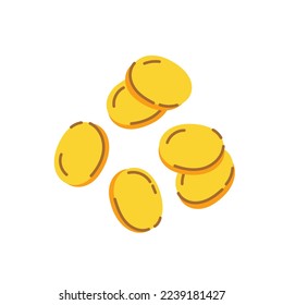 Gold Coins St. Patrick's Day Vector Illustration flat 