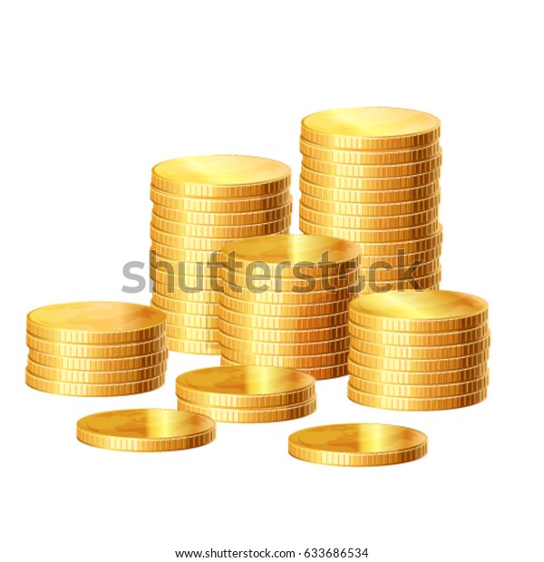 Gold Coins Stack Vector Stock Vector (Royalty Free) 633686534