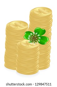gold coins symbol of the holiday St. Patrick's Day