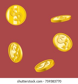 Gold coins vector illustration