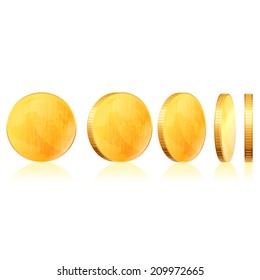 Gold coins.Vector