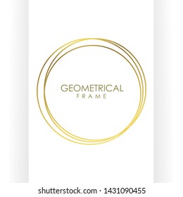 Gold collection of geometrical polyhedron, art deco style for wedding invitation, luxury templates, decorative patterns