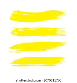 Gold Collection Of Hand Drawn Brush Painting. Yellow Watercolor Background. Golden Grunge Brushes. Grunge Element. Distress frame. Dirty Background. Brush Graffiti. Watercolor Layer. 