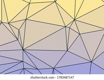 Gold color Abstract color Low-Polygones Generative Art background illustration