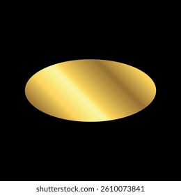 Gold Color Blank Ribbons in Flat Style Vector Template. Stickers for New Arrival shop product tags, new labels or sale posters and banners vector