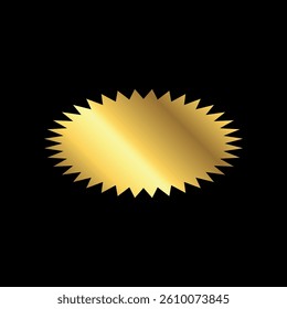 Gold Color Blank Ribbons in Flat Style Vector Template. Stickers for New Arrival shop product tags, new labels or sale posters and banners vector
